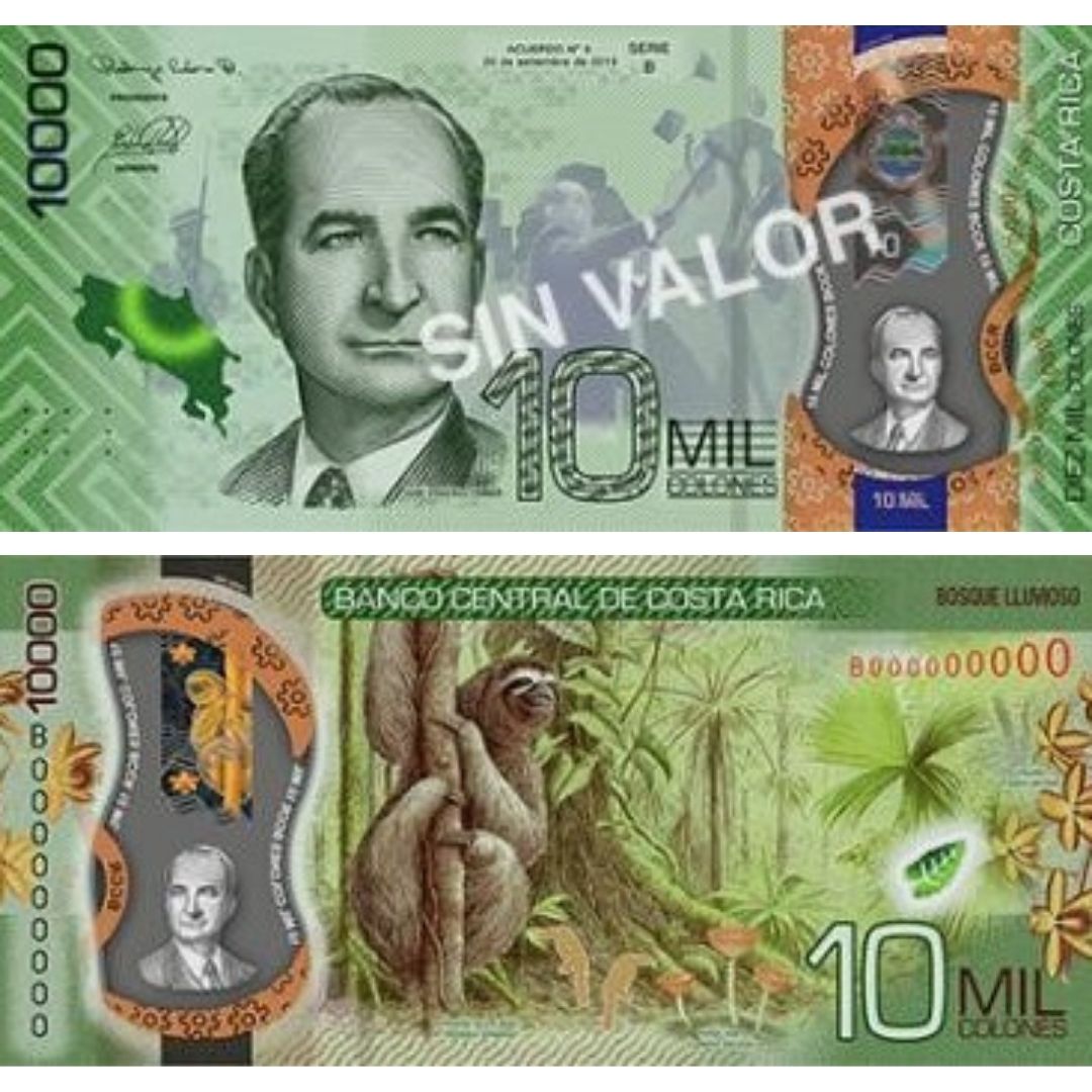 New designs of new banknote series for the Banco Central de Costa Rica (BCCR)